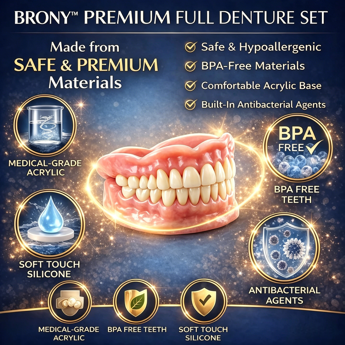 2026🏆✨LAST DAY SALE 70% OFF🔥 Newly upgraded second-generation DarkFairy™ complete dentures