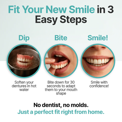 🦷HazyGalaxy™ Custom-Fit Functional Dentures — Made in the USA, Up to 70% OFF for a More Confident Smile!