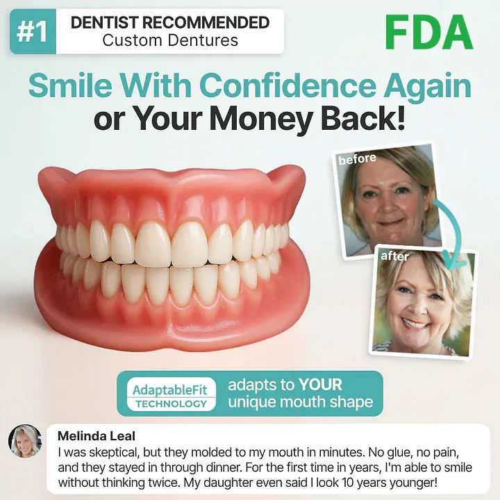 🌎Limited-Time Sale Ends Easter! ⏰HazyGalaxy™ Medical Full Denture with Strong Suctiond🦷