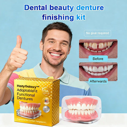 🌎Limited-Time Sale Ends Easter! ⏰HazyGalaxy™ Medical Full Denture with Strong Suctiond🦷