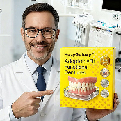 🌎Limited-Time Sale Ends Easter! ⏰HazyGalaxy™ Medical Full Denture with Strong Suctiond🦷