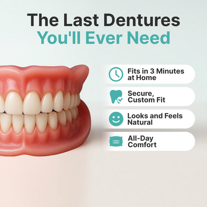 🌎Limited-Time Sale Ends Easter! ⏰HazyGalaxy™ Medical Full Denture with Strong Suctiond🦷